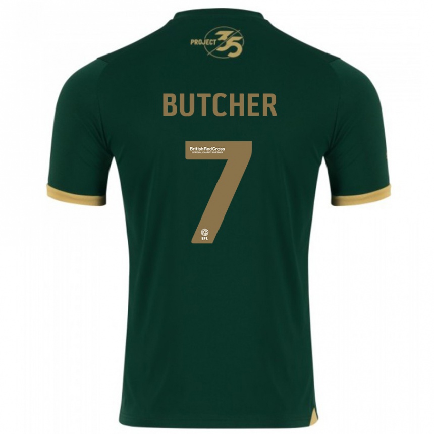 キッズフットボールマット・ブッチャー#7緑ホームシャツ2023/24ジャージーユニフォーム