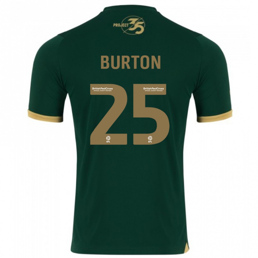 キッズフットボールカラム・バートン#25緑ホームシャツ2023/24ジャージーユニフォーム