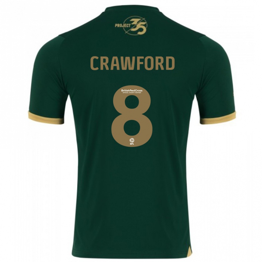 キッズフットボールエイミー・クロフォード#8緑ホームシャツ2023/24ジャージーユニフォーム