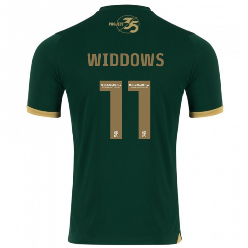 キッズフットボールジェイド・ウィドウズ#11緑ホームシャツ2023/24ジャージーユニフォーム