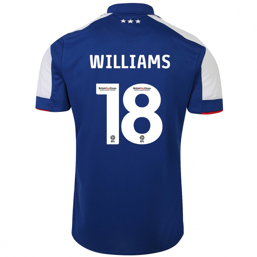 キッズフットボールブランドン・ウィリアムズ#18青ホームシャツ2023/24ジャージーユニフォーム