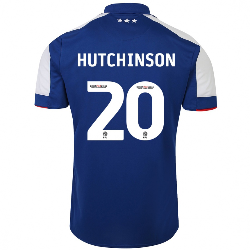 キッズフットボールオマリ・ハッチンソン#20青ホームシャツ2023/24ジャージーユニフォーム
