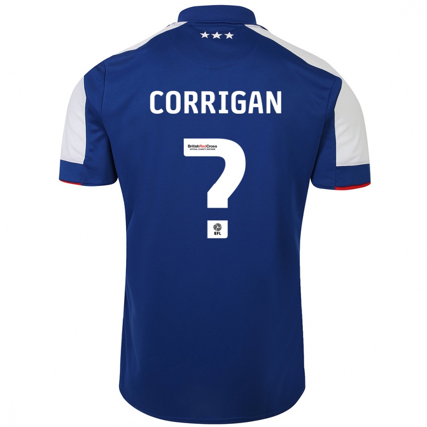 キッズフットボールフィンレイ・コーリガン#0青ホームシャツ2023/24ジャージーユニフォーム