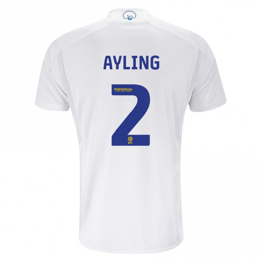 キッズフットボールルーク・アイリング#2白ホームシャツ2023/24ジャージーユニフォーム