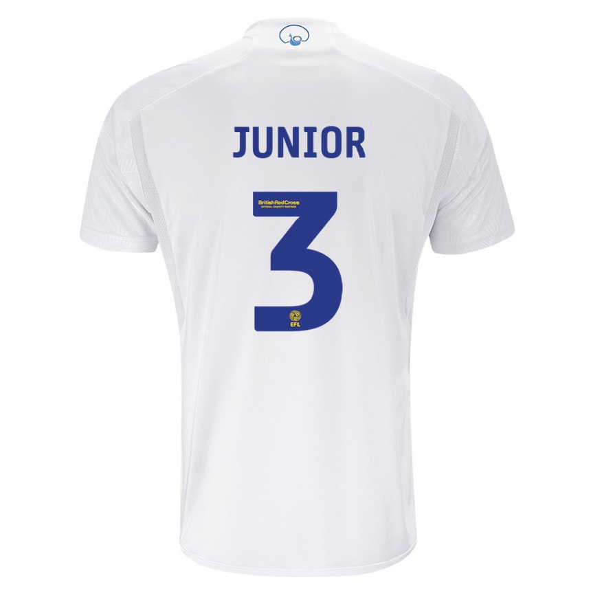 キッズフットボールジュニオル・フィルポ#3白ホームシャツ2023/24ジャージーユニフォーム