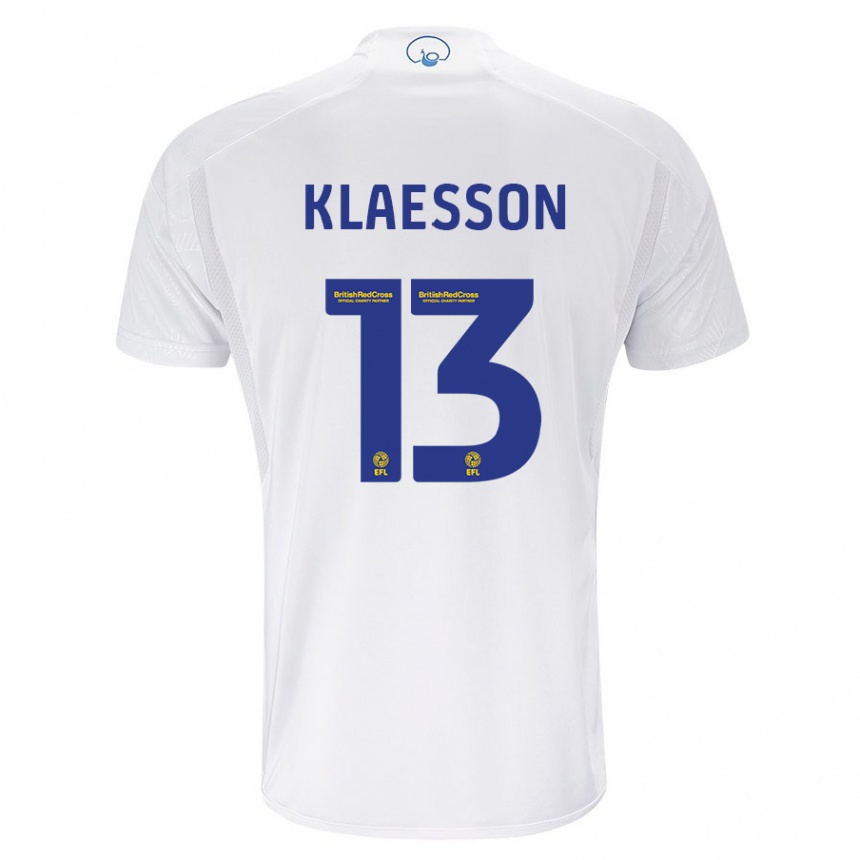 キッズフットボールクリストファー・クラーソン#13白ホームシャツ2023/24ジャージーユニフォーム