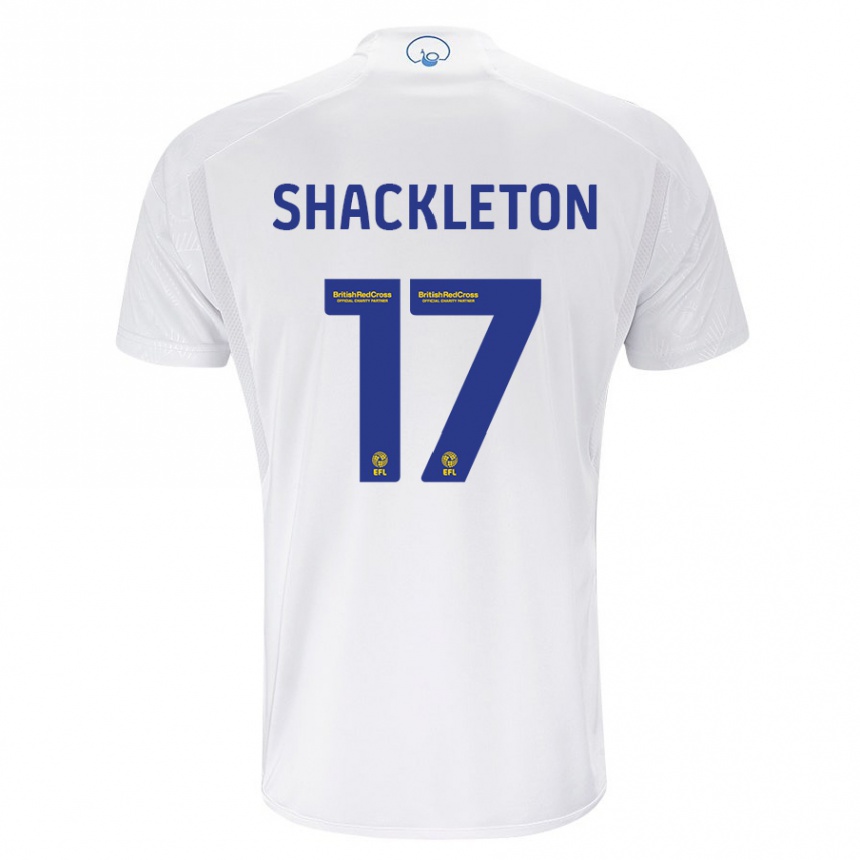 キッズフットボールジェイミー・シャクルトン#17白ホームシャツ2023/24ジャージーユニフォーム