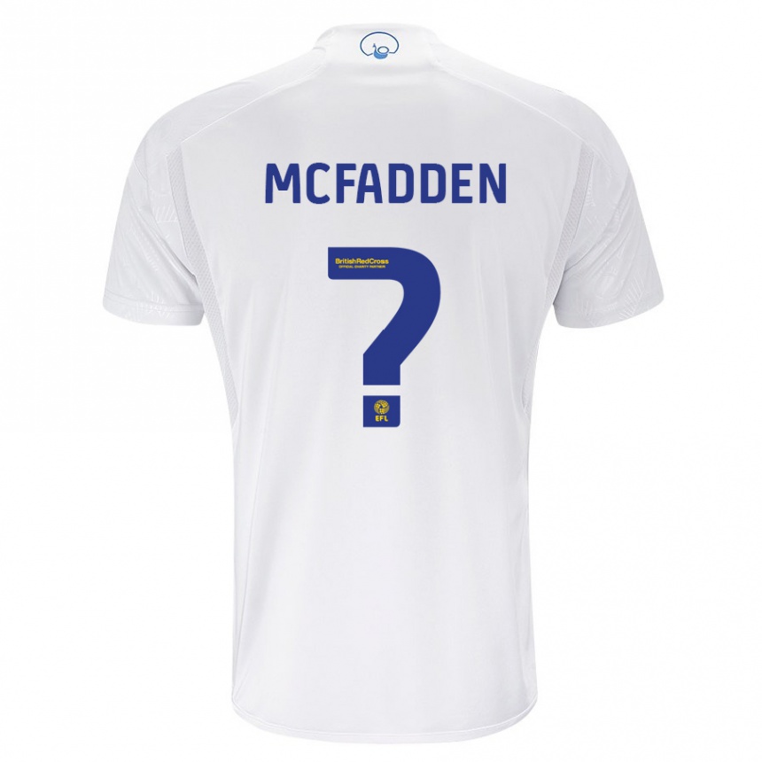 キッズフットボールマックス・マクファデン#0白ホームシャツ2023/24ジャージーユニフォーム