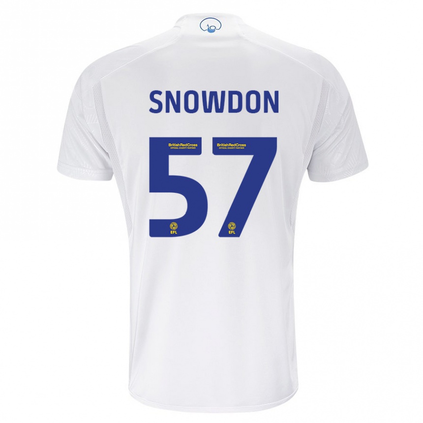 キッズフットボールジョゼフ・レオナルド・スノードン#57白ホームシャツ2023/24ジャージーユニフォーム