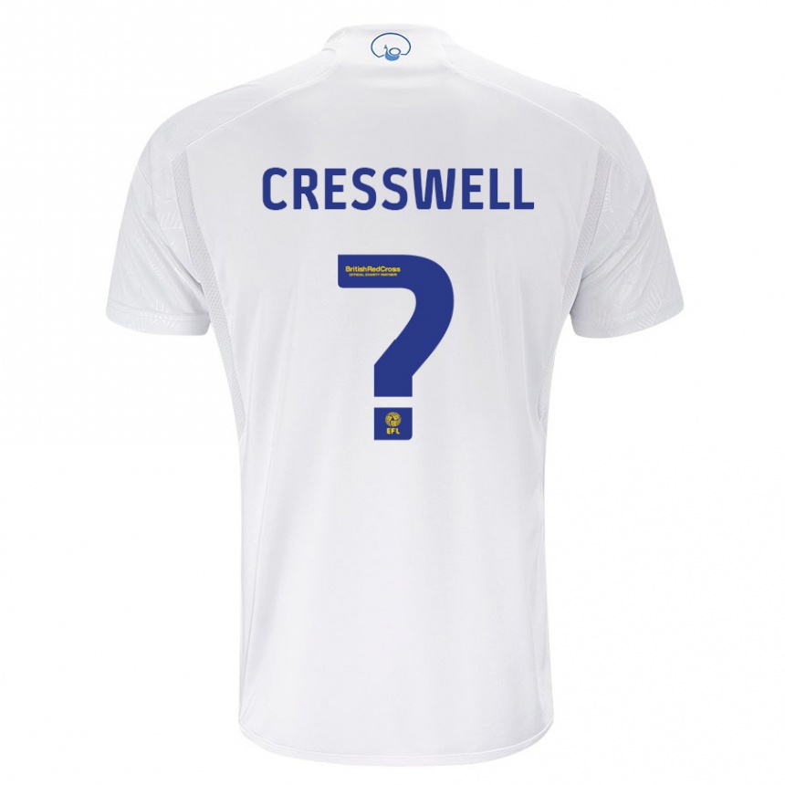 キッズフットボールアルフィー・クレスウェル#0白ホームシャツ2023/24ジャージーユニフォーム