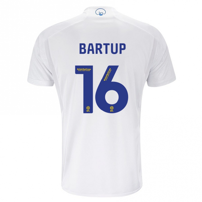 キッズフットボールローラ・バータップ#16白ホームシャツ2023/24ジャージーユニフォーム