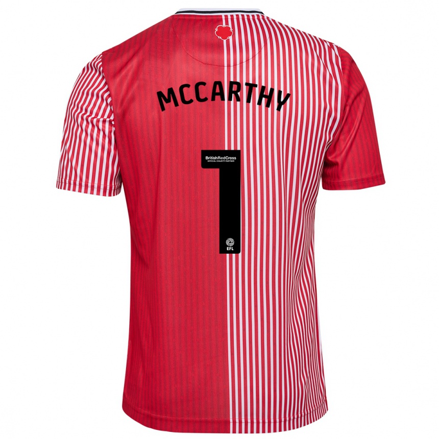 キッズフットボールアレックス・マッカーシー#1赤ホームシャツ2023/24ジャージーユニフォーム