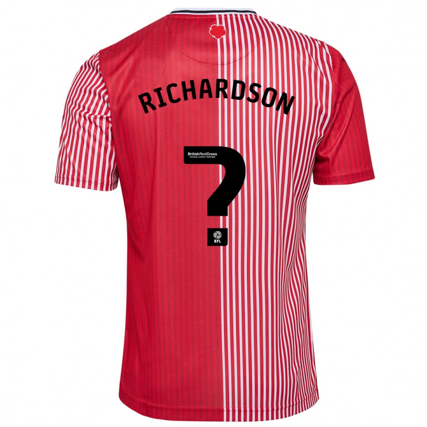 キッズフットボールケイル・リチャードソン#0赤ホームシャツ2023/24ジャージーユニフォーム