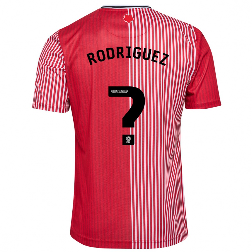 キッズフットボールアレハンドロ・ゴメス・ロドリゲス#0赤ホームシャツ2023/24ジャージーユニフォーム
