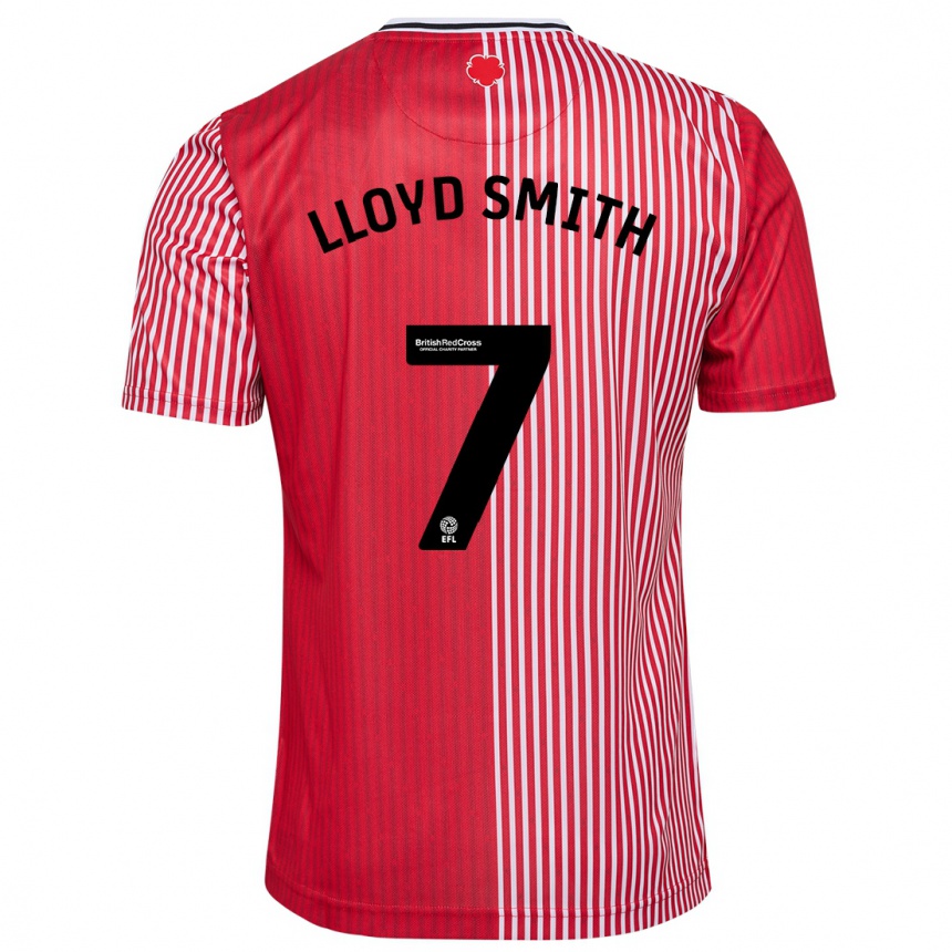 キッズフットボールレクシー・ロイド・スミス#7赤ホームシャツ2023/24ジャージーユニフォーム