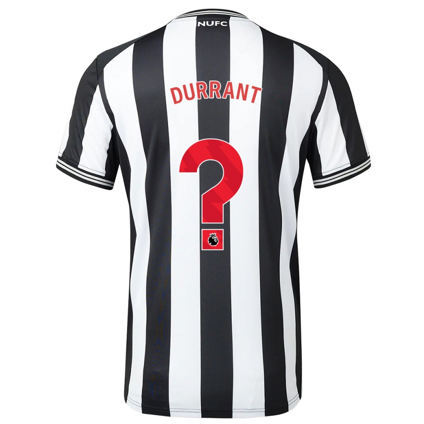 キッズフットボールジェイク・デュラント#0黒、白ホームシャツ2023/24ジャージーユニフォーム
