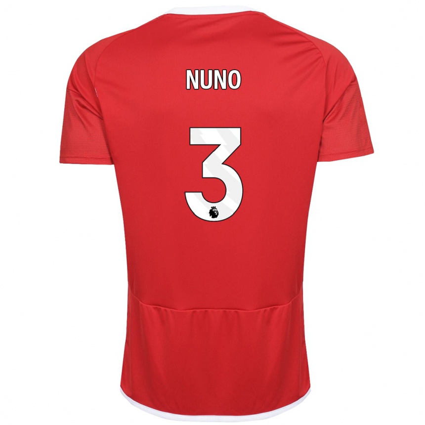 キッズフットボールヌノ・タヴァレス#3赤ホームシャツ2023/24ジャージーユニフォーム