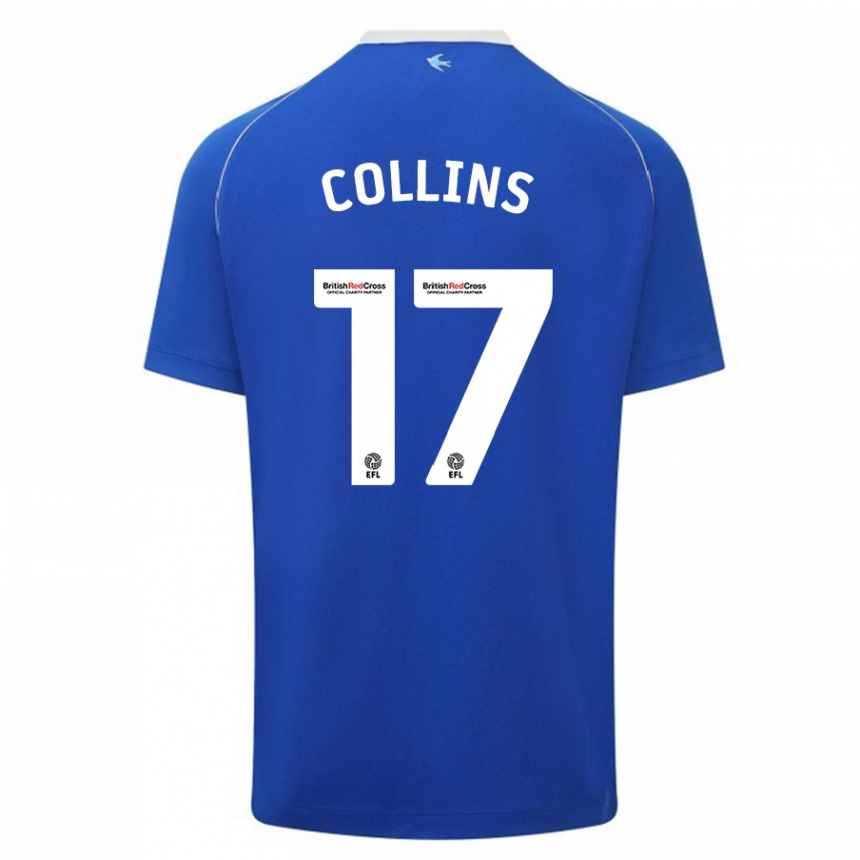 キッズフットボールジャミル・コリンズ#17青ホームシャツ2023/24ジャージーユニフォーム