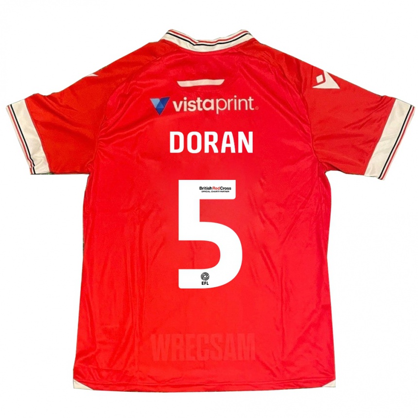 キッズフットボールルイシャ・ドーラン#5赤ホームシャツ2023/24ジャージーユニフォーム
