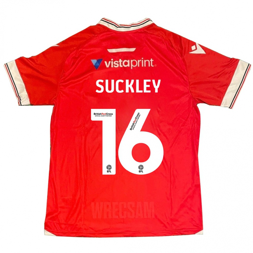 キッズフットボールエヴァ・サックリー#16赤ホームシャツ2023/24ジャージーユニフォーム
