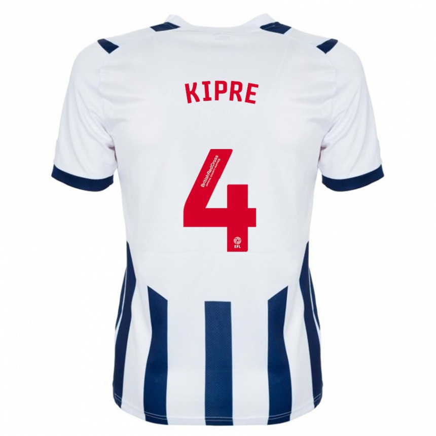 キッズフットボールセドリック・キプレ#4白ホームシャツ2023/24ジャージーユニフォーム