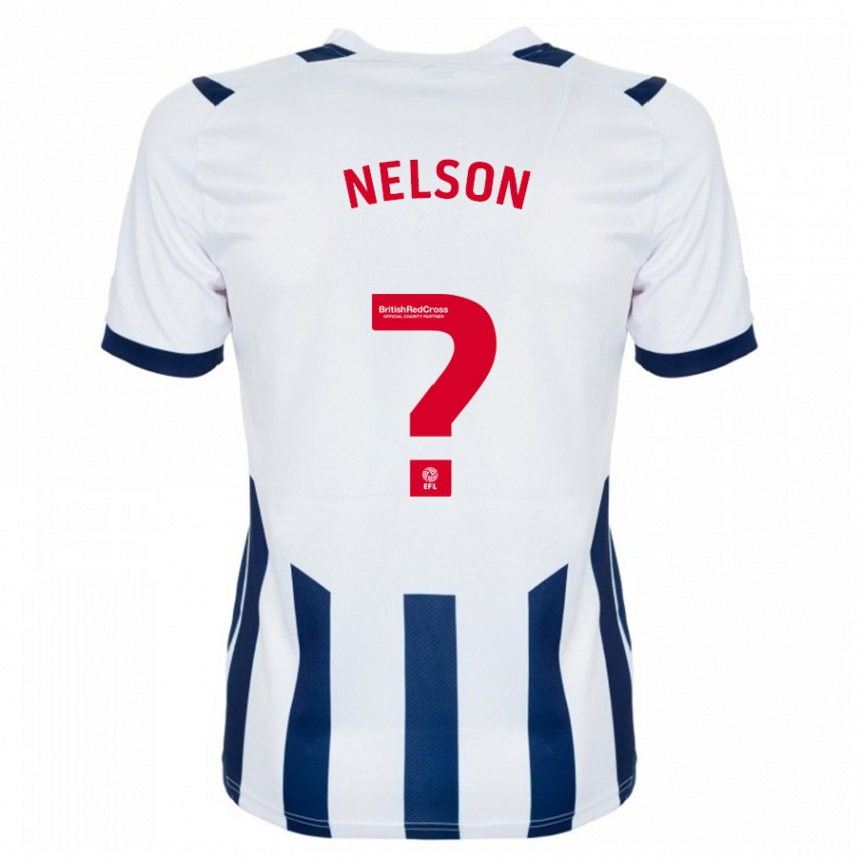 キッズフットボールデアゴ・ネルソン#0白ホームシャツ2023/24ジャージーユニフォーム