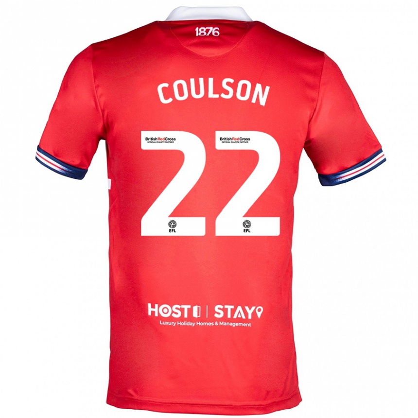 キッズフットボールヘイデン・コールソン#22赤ホームシャツ2023/24ジャージーユニフォーム