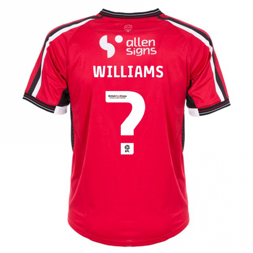 キッズフットボールケイティ・ウィリアムズ#0赤ホームシャツ2023/24ジャージーユニフォーム