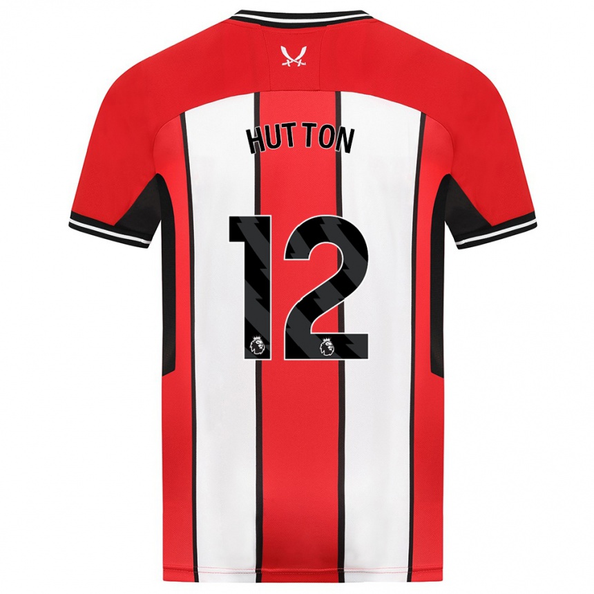 キッズフットボールジョディ・ハットン#12赤ホームシャツ2023/24ジャージーユニフォーム