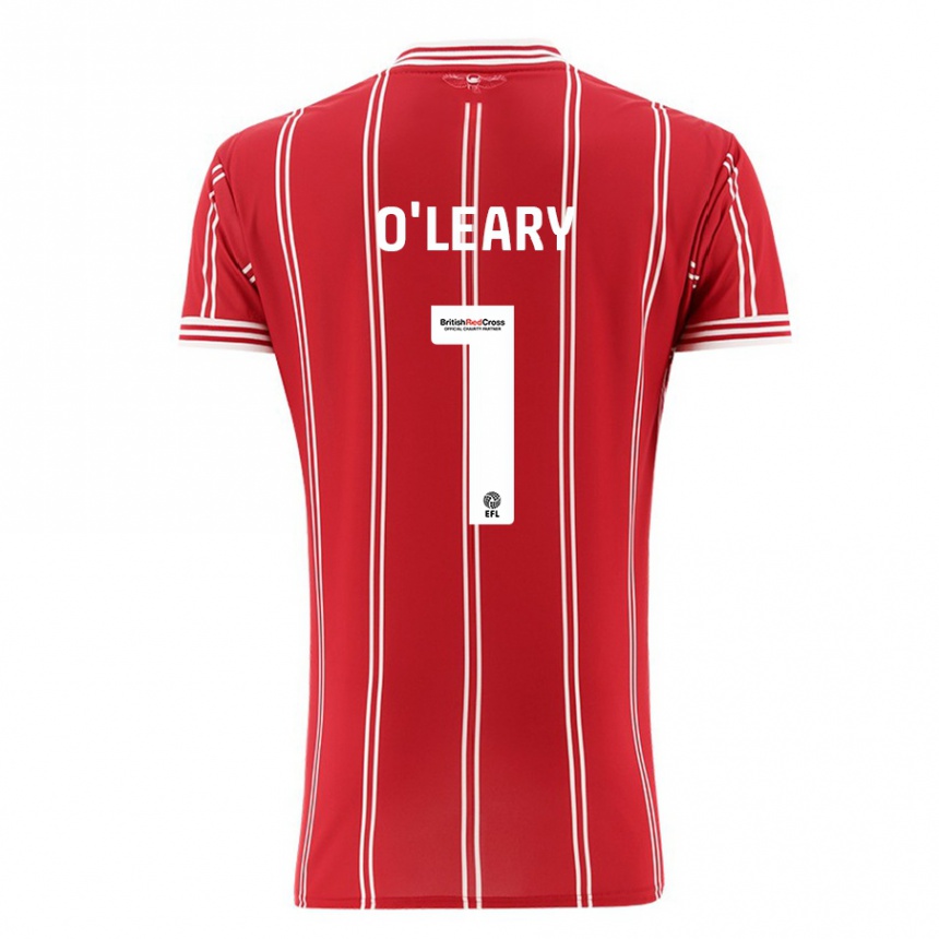 キッズフットボールマックス・オレアリー #1赤ホームシャツ2023/24ジャージーユニフォーム