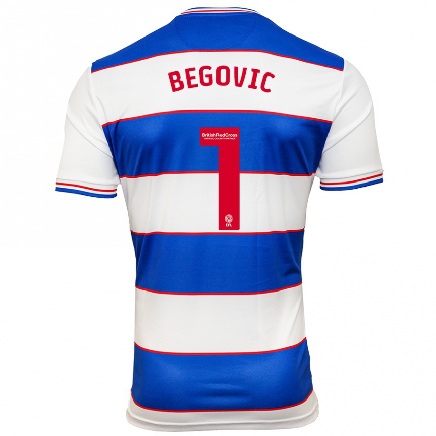 キッズフットボールアスミル・ベゴヴィッチ#1白青ホームシャツ2023/24ジャージーユニフォーム