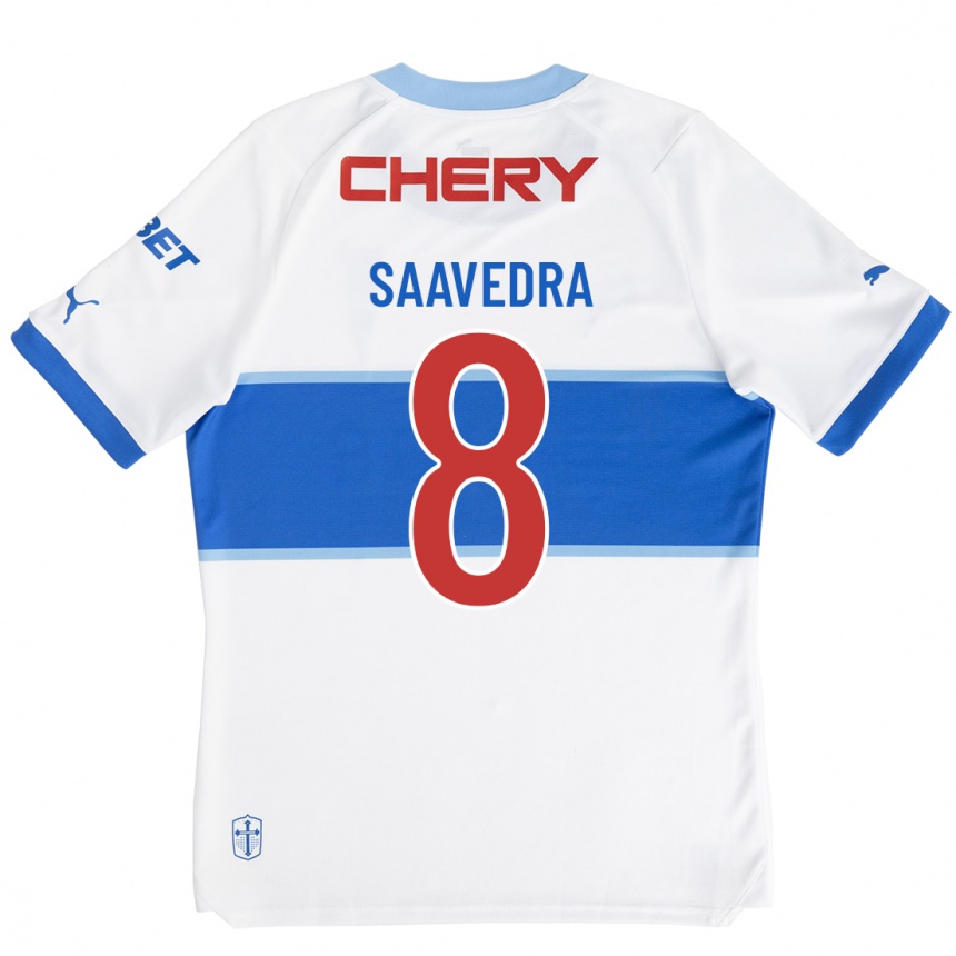キッズフットボールイグナシオ・サアベドラ#8白ホームシャツ2023/24ジャージーユニフォーム