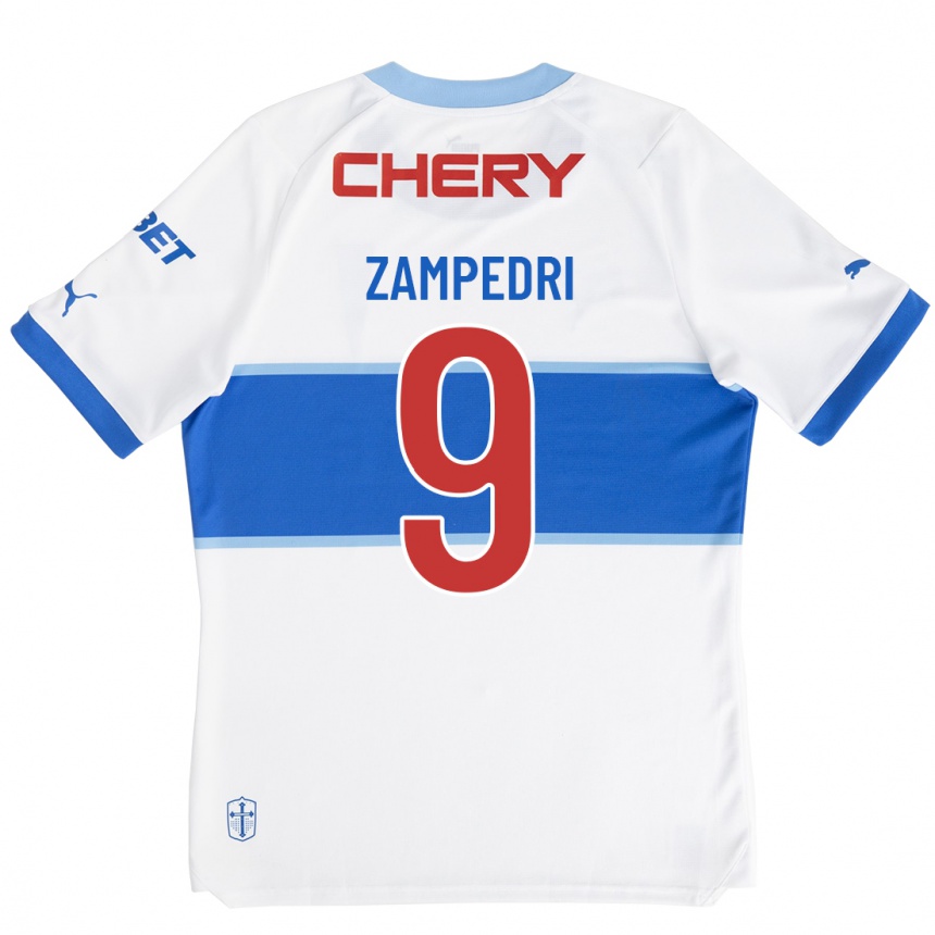 キッズフットボールフェルナンド・ザンペドリ#9白ホームシャツ2023/24ジャージーユニフォーム
