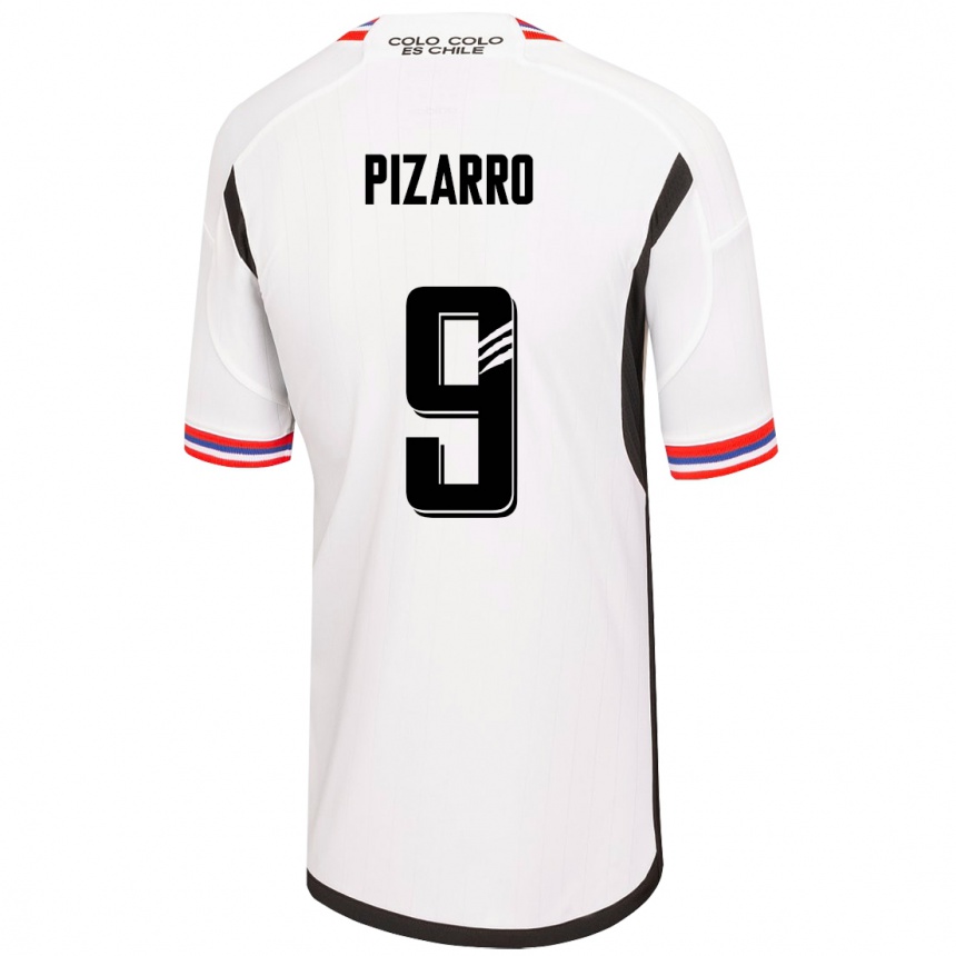 キッズフットボールダミアン・ピサーロ#9白ホームシャツ2023/24ジャージーユニフォーム