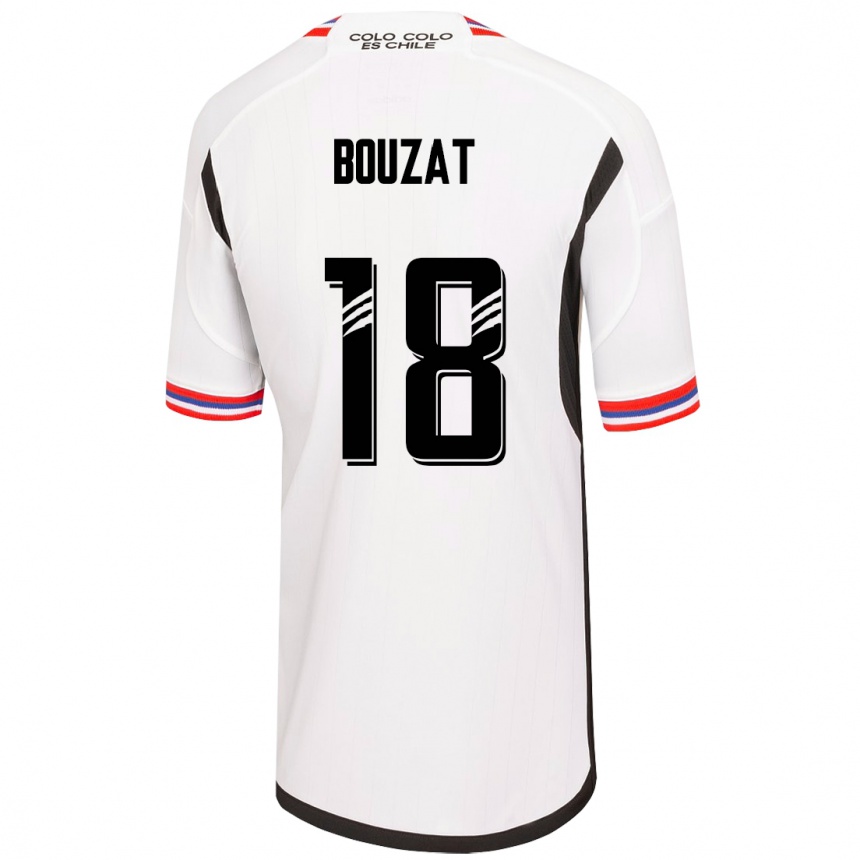 キッズフットボールアグスティン・ブザット#18白ホームシャツ2023/24ジャージーユニフォーム