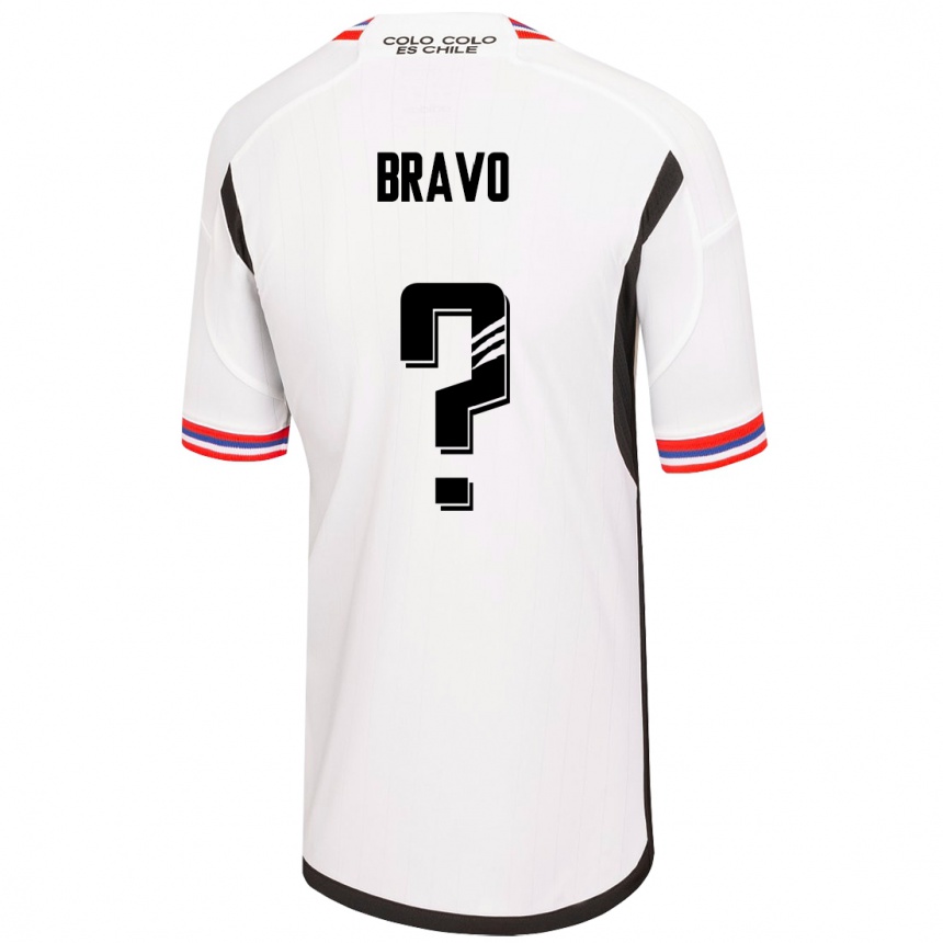 キッズフットボールサンティアゴ・ブラボ#0白ホームシャツ2023/24ジャージーユニフォーム