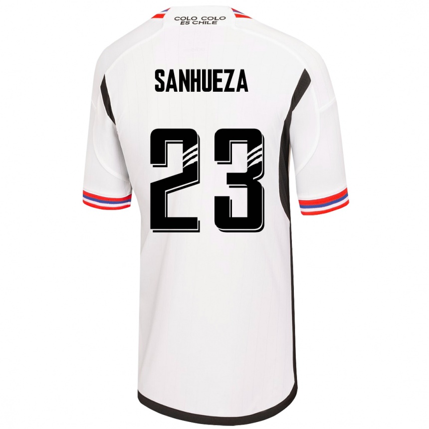 キッズフットボールニコル・サンフエザ#23白ホームシャツ2023/24ジャージーユニフォーム