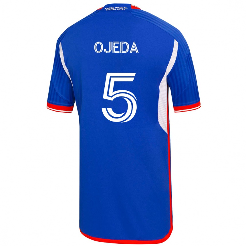 キッズフットボールペドロ・オヘダ#5青ホームシャツ2023/24ジャージーユニフォーム
