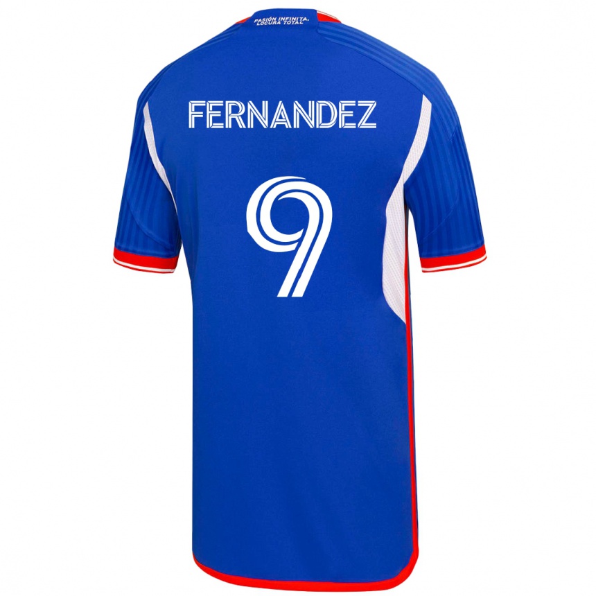 キッズフットボールレアンドロ・ミゲル・フェルナンデス#9青ホームシャツ2023/24ジャージーユニフォーム