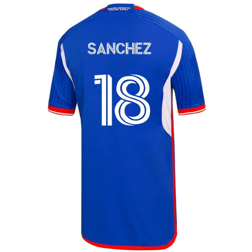 キッズフットボールバルバラ・サンチェス#18青ホームシャツ2023/24ジャージーユニフォーム
