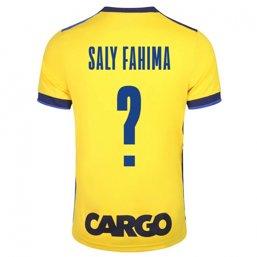 キッズフットボールイスラエル サリー・ファヒマ#0イエローホームシャツ2023/24ジャージーユニフォーム