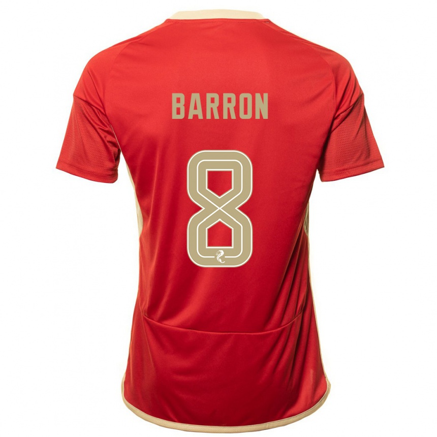 キッズフットボールコナー・バロン#8赤ホームシャツ2023/24ジャージーユニフォーム