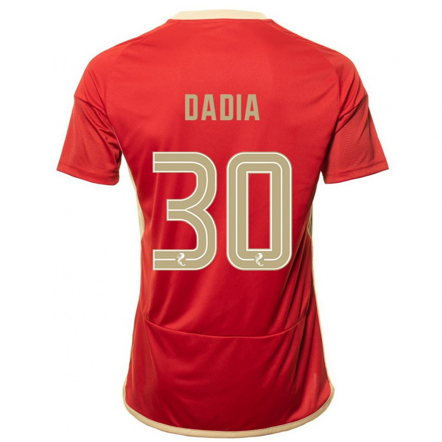キッズフットボールオル・ダディア#30赤ホームシャツ2023/24ジャージーユニフォーム