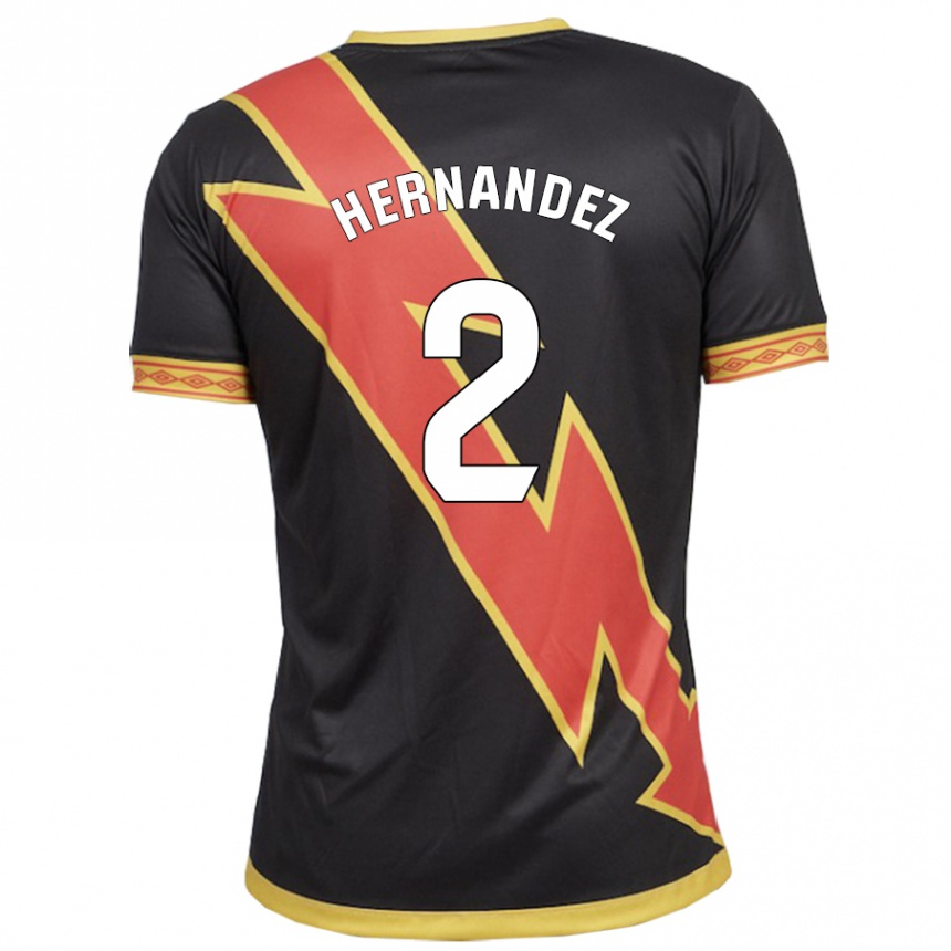 キッズフットボールマルコ・ヘルナンデス#2黒アウェイシャツ2023/24ジャージーユニフォーム