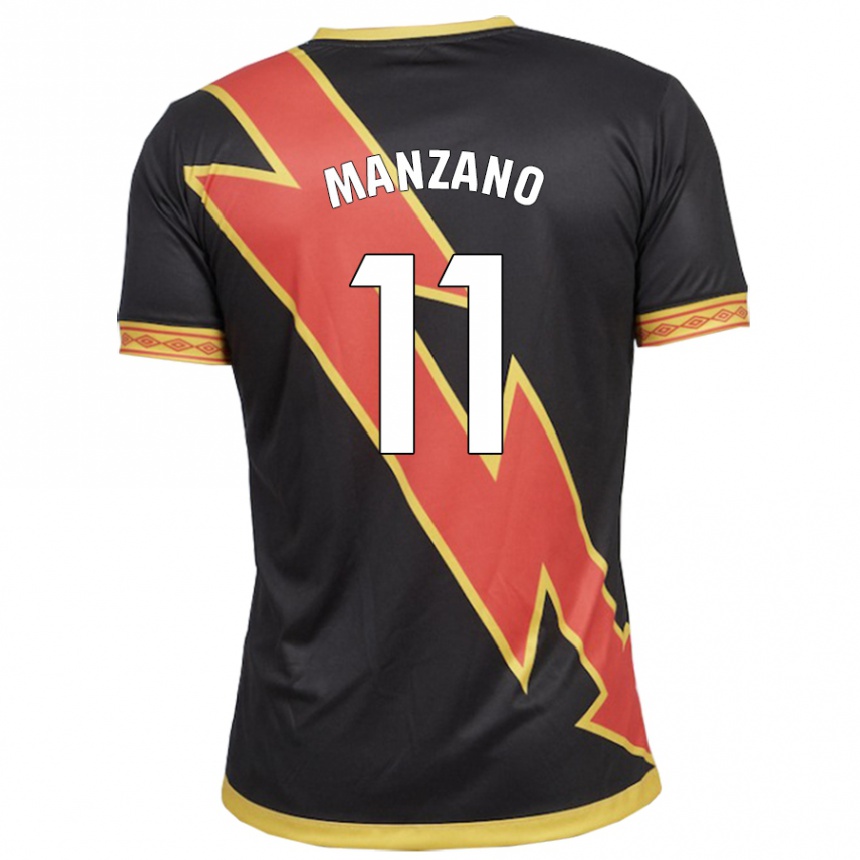 キッズフットボールセルジオ・マンツァーノ#11黒アウェイシャツ2023/24ジャージーユニフォーム