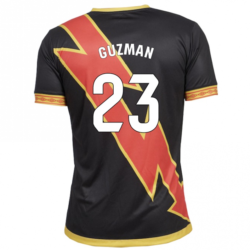 キッズフットボールミゲル・グスマン#23黒アウェイシャツ2023/24ジャージーユニフォーム