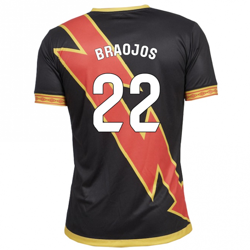 キッズフットボールモニカ・ブラオホス・ペレス#22黒アウェイシャツ2023/24ジャージーユニフォーム