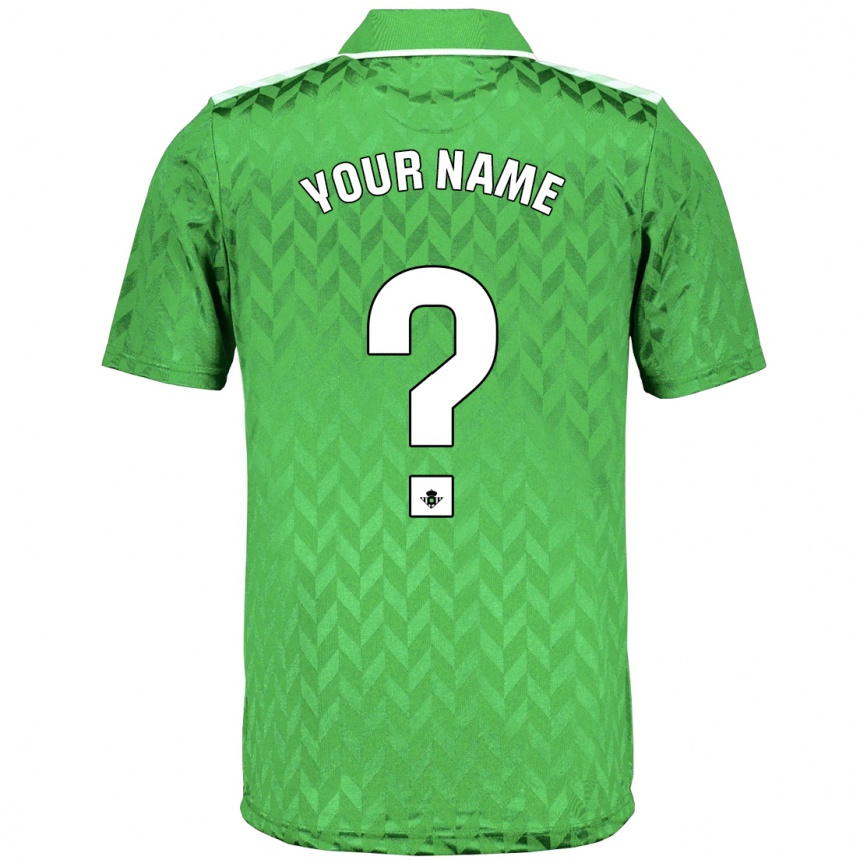 キッズフットボールあなたの名前#0緑アウェイシャツ2023/24ジャージーユニフォーム