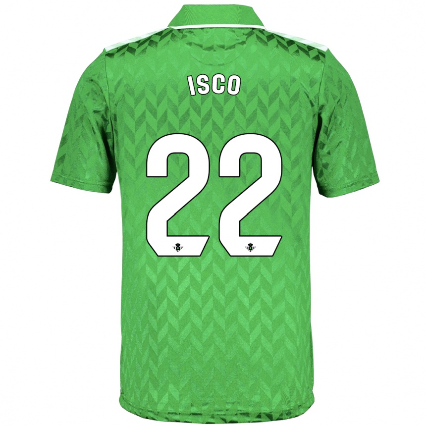 キッズフットボールイスコ#22緑アウェイシャツ2023/24ジャージーユニフォーム