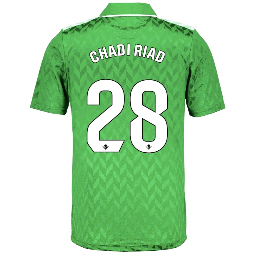 キッズフットボールチャディ・リアド#28緑アウェイシャツ2023/24ジャージーユニフォーム